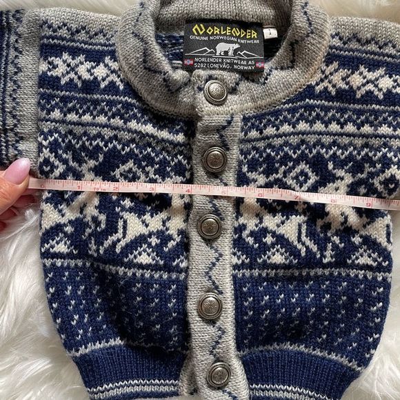 Norlender Knitwear Norwegian 100% Wool Baby Cardigan - Picture 10 of 14